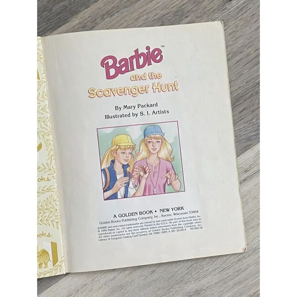 A Little Golden Book Barbie and the Scavenger Hunt 1996